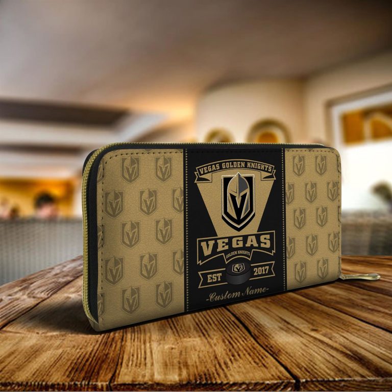 Personalized Name Vegas Golden Knights Classic Zip Wallet