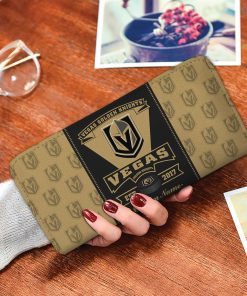 Personalized Name Vegas Golden Knights Classic Zip Wallet