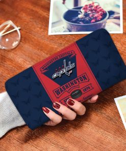Personalized Name Washington Capitals Zip Around Wallets