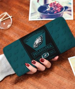 Philadelphia Eagles Custom Name Zip Around Wallets