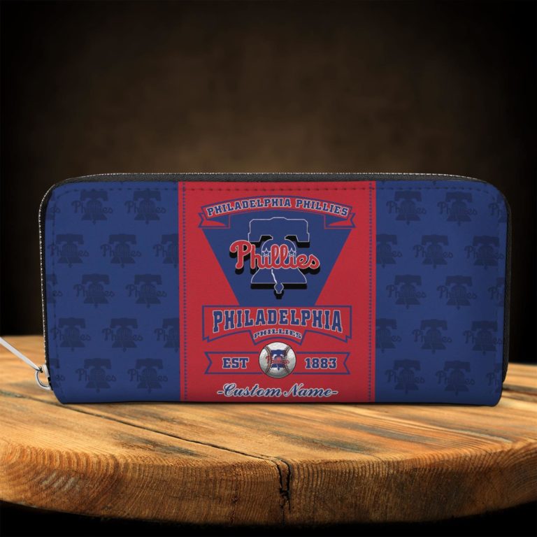 Philadelphia Phillies Custom Name Zip Around Wallets