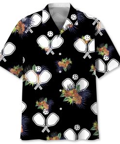 Pickleball Hawaiian Nature Short Sleeve Casual Button Up Shirts Pickleball Hawaiian Nature Short Sleeve Casual Button Up Shirts