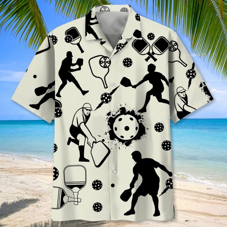 Pickleball Icon Tropical Hawaiian Shirt
