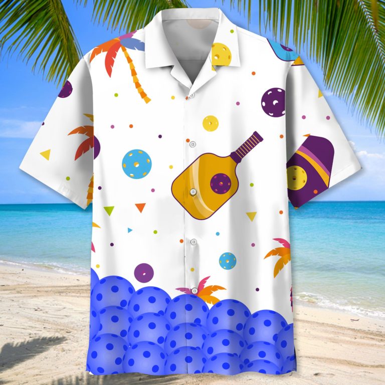 Pickleball Lovers Short Sleeve Printed Button Down