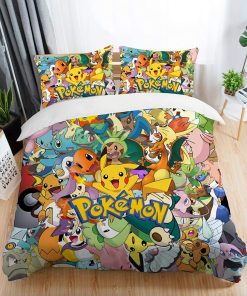 Pikachu Charmander Pokemon Bedding Custom Anime Bed Set