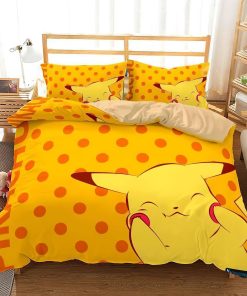 Pikachu Cute Pokemon Bedding Custom Anime Bed Set