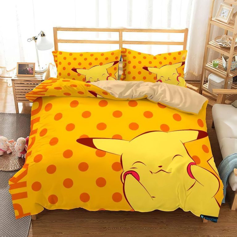 Pikachu Cute Pokemon Bedding Custom Anime Bed Set
