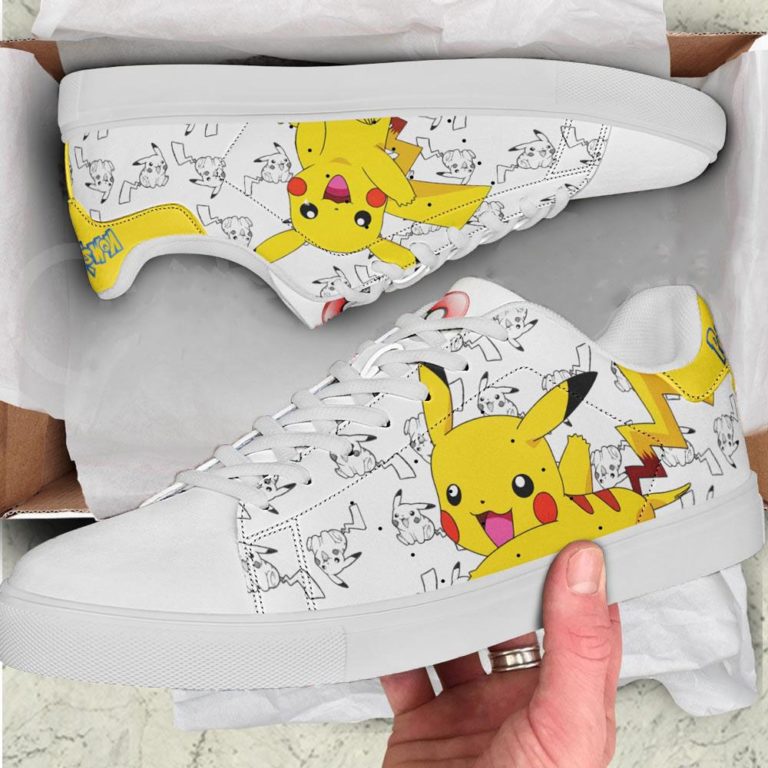 Pikachu Pokemon Low top Leather Stan Smith Shoes, Custom Sneaker