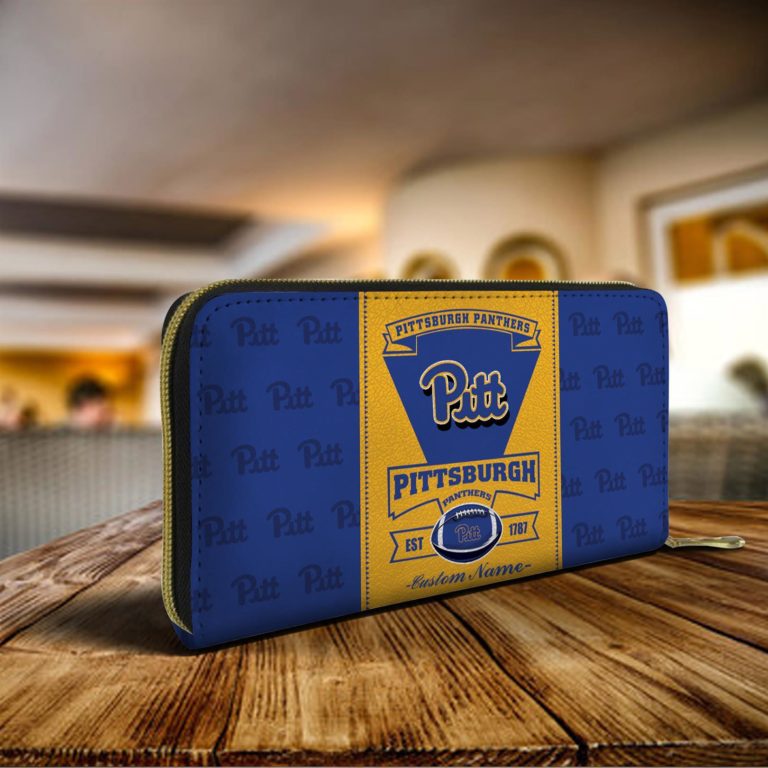 Pittsburgh Panthers Custom Name Zippy Long Wallets