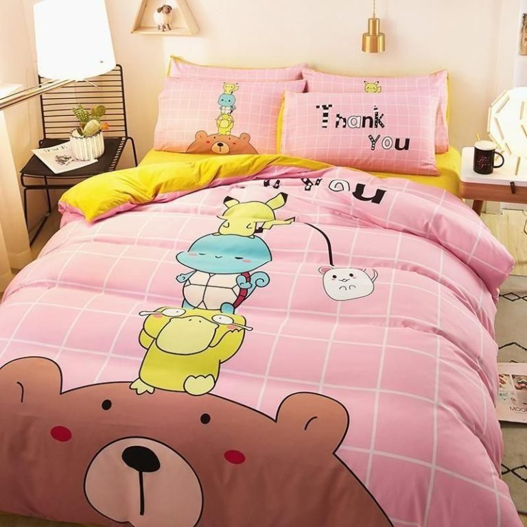 Pokemon Bed Set Kawaii Anime Bedding
