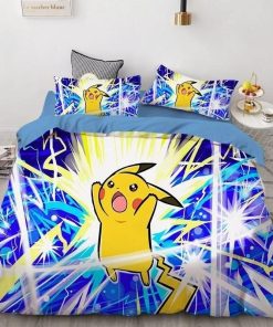 Pokemon Bed Set Pikachu Anime Bedding