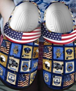 Police Clog Custom Comfortable Fashion Style Crocs Shoes