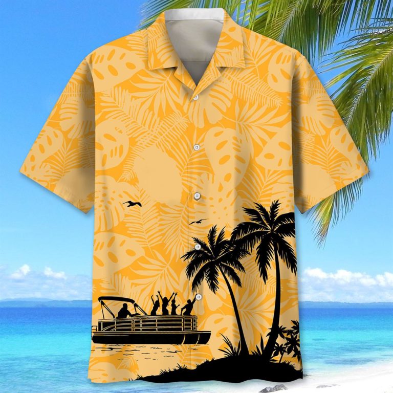 Pontoon Tropical Short Sleeve Button Up Shirt