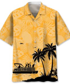 Pontoon Tropical Short Sleeve Button Up Shirt