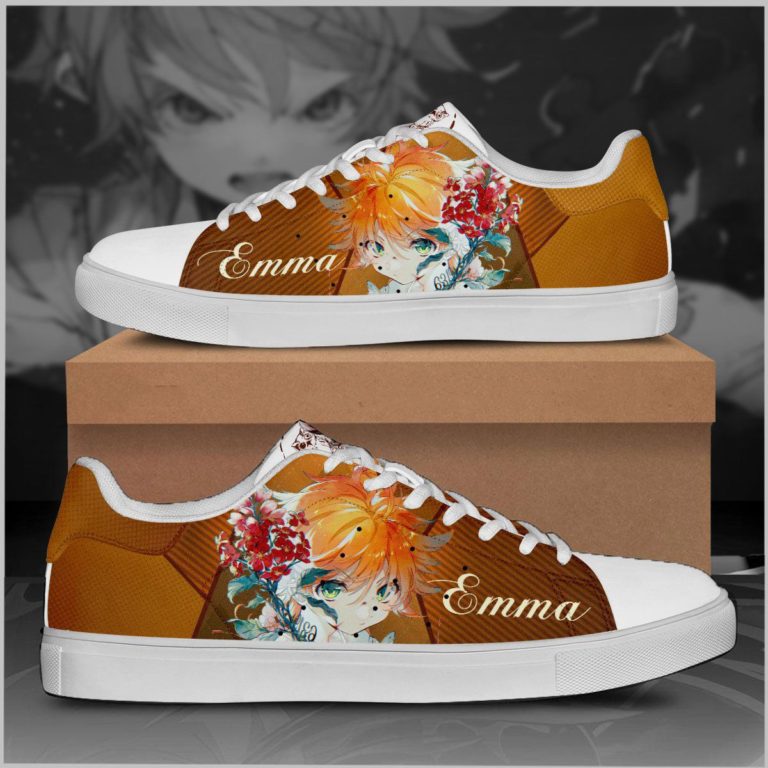 Promised Neverland Emma Low top Leather Stan Smith Shoes, Custom Sneaker