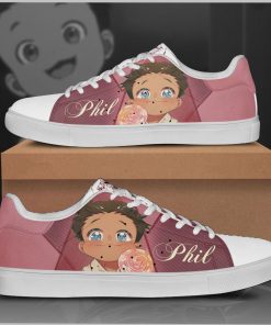 Promised Neverland Phil Skate Low top Leather Stan Smith Shoes, Custom Sneaker