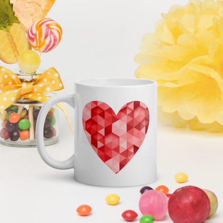 Red Heart Couple In Love Coffee Love Friendship Ceramic Mug