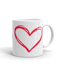 Red Heart Doodle Couple In Love Coffee Mug