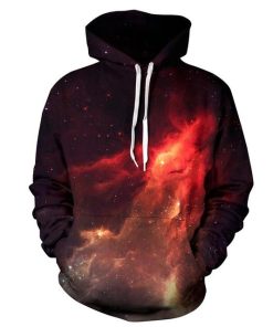 Red Nebula Galaxy 3D Hoodie
