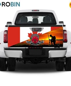 Remembrance Day Lest We Forget Canadian Truck Tailgate Decal Sticker Wrap 1374TD