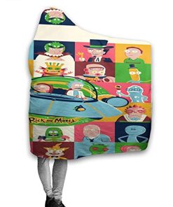 Rick & Morty Character Collection Christmas Hooded Blanket Rick & Morty Character Collection Christmas Hooded Blanket