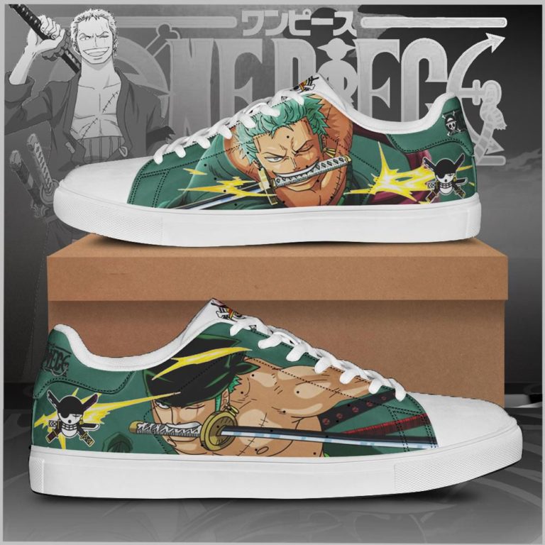 Roronoa Zoro One Piece Low top Leather Stan Smith Shoes, Custom Sneaker