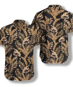 Rose Gold Flamingo Tropical Button Down Shirt