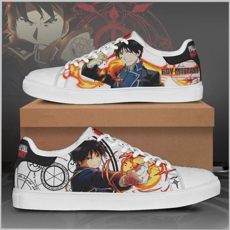Roy Mustang Fullmetal Alchemist Low top Leather Stan Smith Sneaker, Casual Shoes