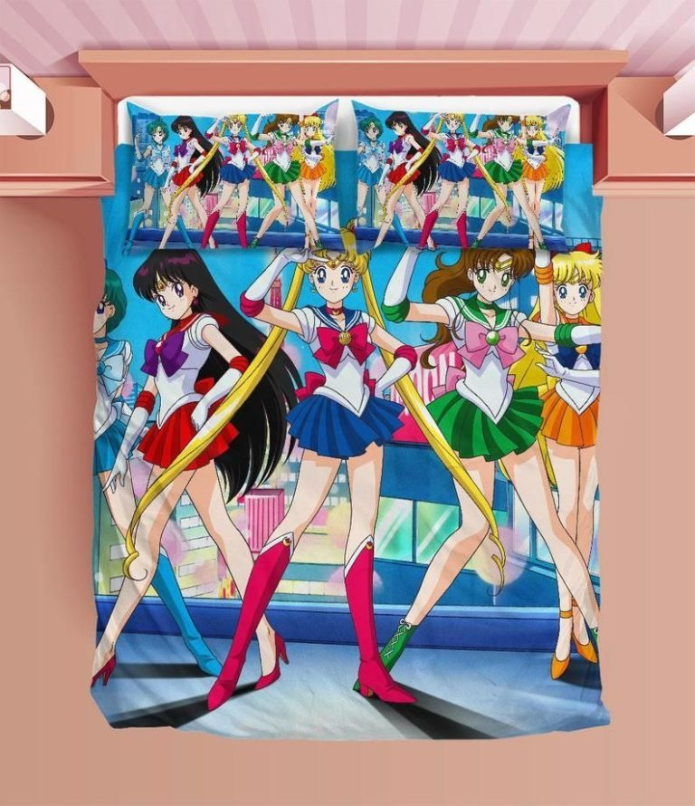 Sailor Guardians Sailor Moon Bedding Custom Anime Bed Set Decor