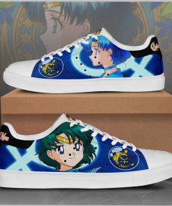Sailor Mercury Sailor Moon Low top Leather Stan Smith Sneaker, Casual Shoes