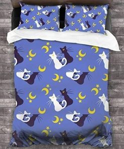 Sailor Moon Bed Set Romantic Diana And Luna Anime Bedding