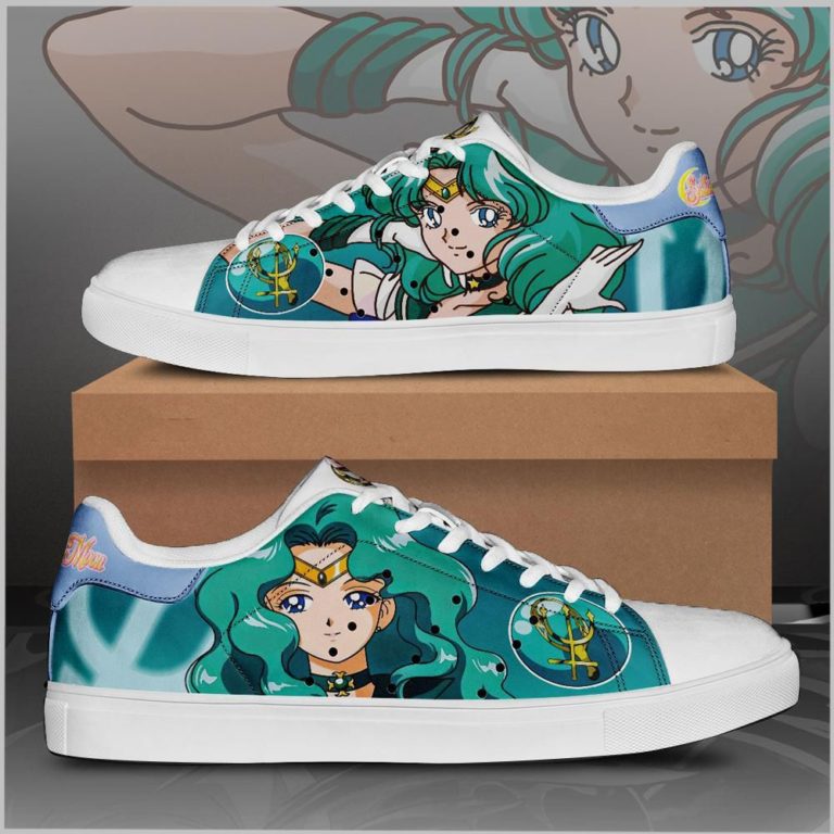Sailor Neptune Sailor Moon Low top Leather Stan Smith Shoes, Custom Sneaker