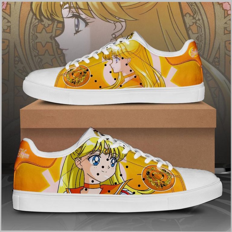 Sailor Venus Sailor Moon Low top Leather Stan Smith Shoes, Custom Sneaker