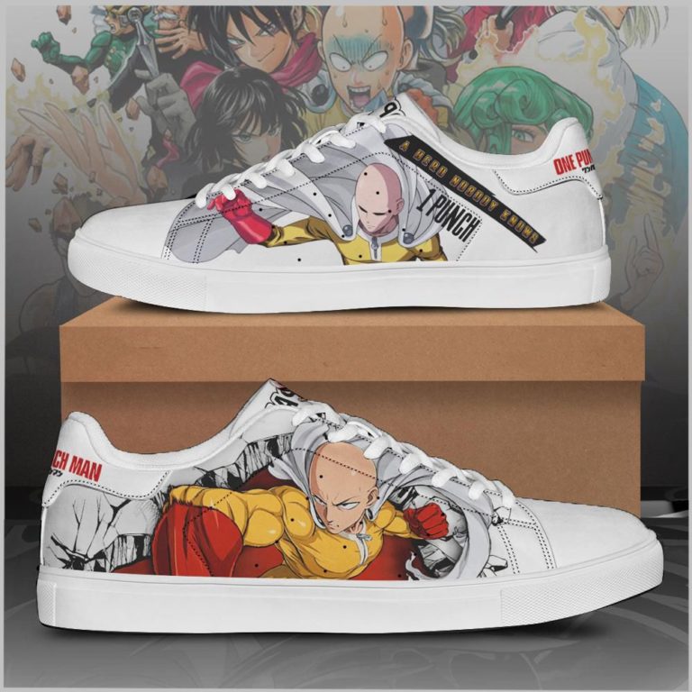 Saitama One Punch Man Low top Leather Stan Smith Sneaker, Casual Shoes