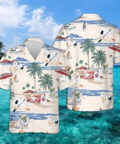 Samoyed Summer Beach Tropical Hawaiian Shirt