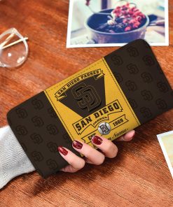 San Diego Padres Custom Name Classic Zip Wallet