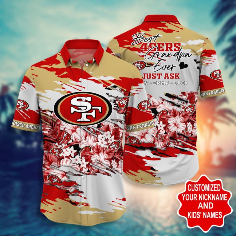 San Francisco 49ers – Custom Name Hawaiian Aloha Shirt