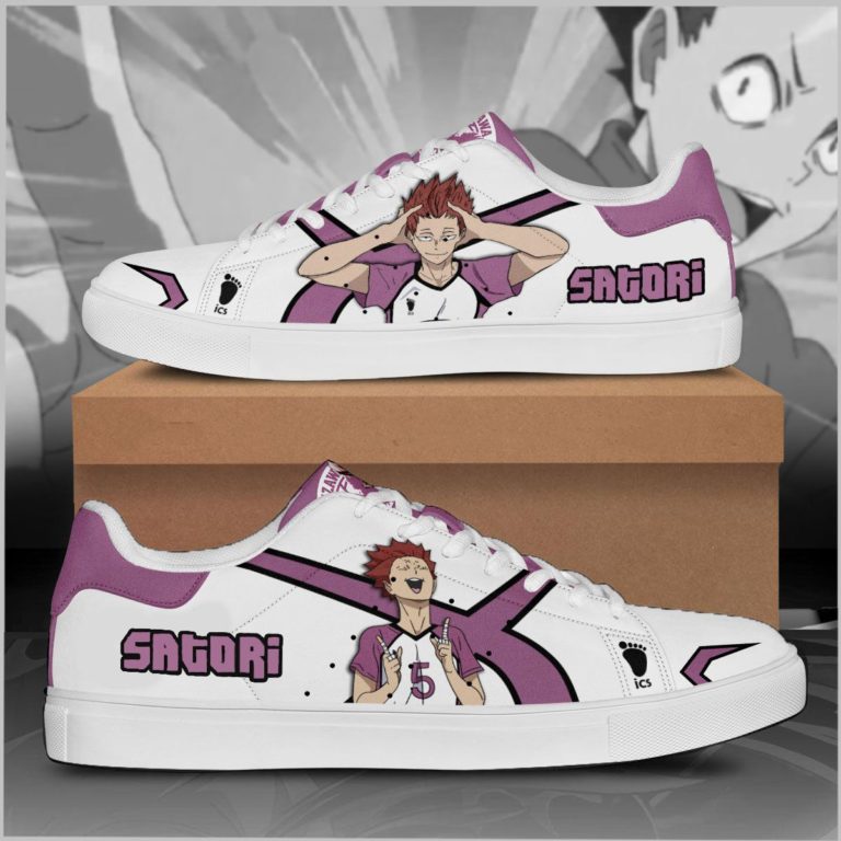 Satori Tendo Haikyuu Low top Leather Stan Smith Sneaker, Casual Shoes,