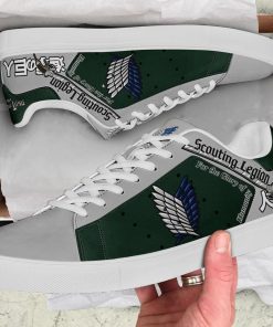 Scouting Legion Attack On Titan Low top Leather Stan Smith Sneaker, Casual Shoes