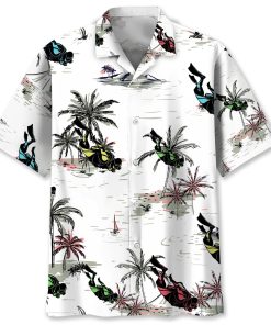 Scuba Diving Coconut Hawaiian Shirt Scuba Diving Coconut Hawaiian Shirt