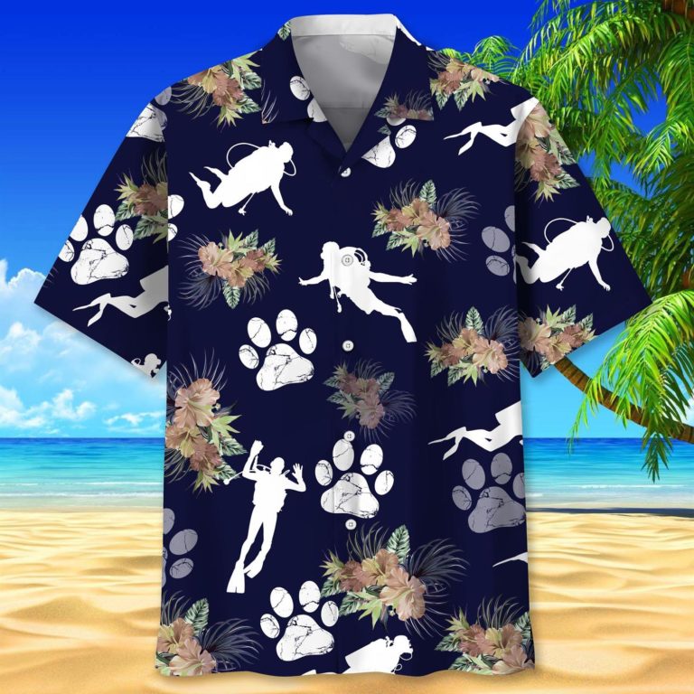 Scuba Diving Dog Tropical Hawaiian Shirt – Aloha Shirt