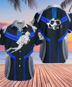 Scuba Diving Short Sleeve Printed Button Down