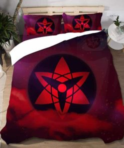 Sharingan Mangekyo Sasuke Uchiha Naruto Bedding Custom Anime Bed Set