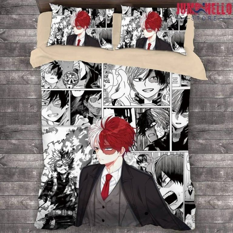 Shouto Todoroki My Hero Academia Manga x Bedding Custom Anime Bed Set