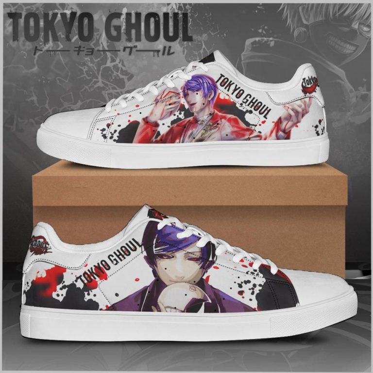Shuu Tsukiyama Tokyo Ghoul Low top Leather Stan Smith Shoes, Custom Sneaker