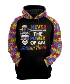Skull Autism Awareness Hoodie 3D