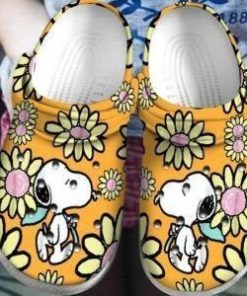Snoopy Flower Clog Clog Crocs Shoes