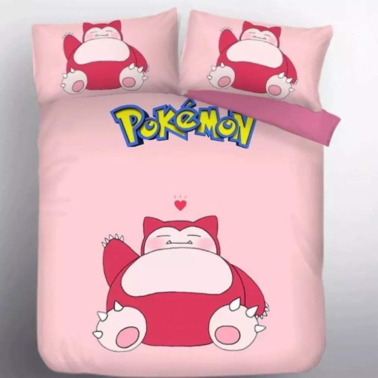 Snorlax Pokemon Bedding Custom Anime Bed Set
