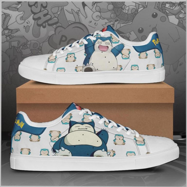 Snorlax Pokemon Low top Leather Stan Smith Sneaker, Casual Shoes