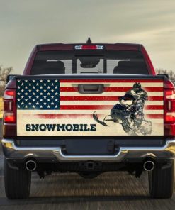 Snowmobile American Truck Tailgate Decal Sticker Wrap 1785TD